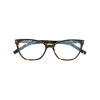 Saint Laurent Eyewear Armação de óculos redonda - Marrom