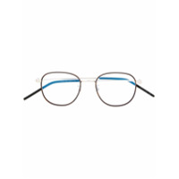 Saint Laurent Eyewear Armação de óculos redonda - Prateado