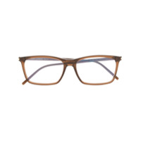 Saint Laurent Eyewear Armação de óculos retangular - Marrom