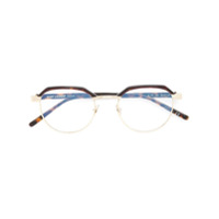 Saint Laurent Eyewear Óculos com armação geométrica - Metálico