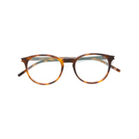 Saint Laurent Eyewear Óculos com armação redonda - Marrom