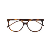 Saint Laurent Eyewear Óculos com armação redonda 'SL 39 Surf' - Marrom