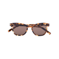 Saint Laurent Eyewear Óculos de sol aviador Havana com efeito tartaruga - Marrom