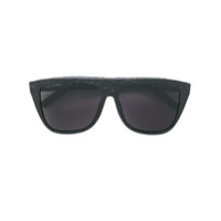 Saint Laurent Eyewear Óculos de sol com efeito de pele de cobra - Preto