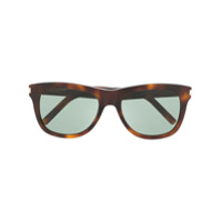 Saint Laurent Eyewear Óculos de sol com efeito tartaruga - Marrom