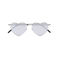 Saint Laurent Eyewear Óculos de sol coração - Metálico