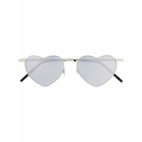 Saint Laurent Eyewear Óculos de sol coração - Prateado
