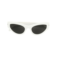 Saint Laurent Eyewear Óculos de sol 'New Wave Lily' - Branco