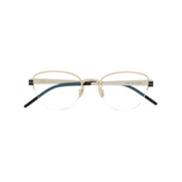 Saint Laurent Eyewear Óculos de sol oval - Dourado