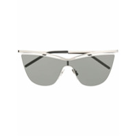 Saint Laurent Eyewear Óculos de sol oversized - Prateado