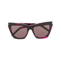 Saint Laurent Eyewear Óculos de sol quadrado SL214 - Preto
