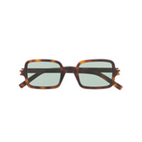 Saint Laurent Eyewear Óculos de sol quadrado SL332 tartaruga - Marrom