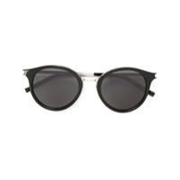 Saint Laurent Eyewear Óculos de sol redondo em acetato - Preto