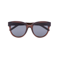 Saint Laurent Eyewear Óculos de sol redondo - Marrom