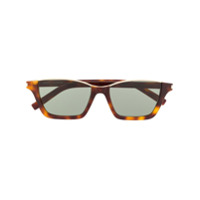 Saint Laurent Eyewear Óculos de sol retangular Dylan - Marrom