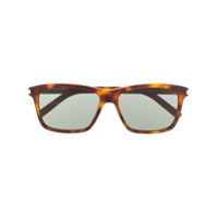Saint Laurent Eyewear Óculos de sol retangular SL339 - Marrom