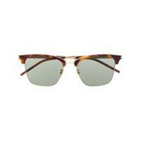 Saint Laurent Eyewear Óculos de sol tartaruga - Marrom