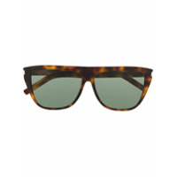 Saint Laurent Eyewear oversize-frame sunglasses - Marrom