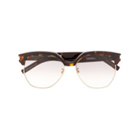 Saint Laurent Eyewear SL 408 Clubmaster-frame sunglasses - Marrom
