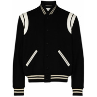 Saint Laurent Jaqueta bomber Teddy de lã - Preto