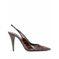 Saint Laurent Kiki 110mm tortoiseshell pumps - Marrom