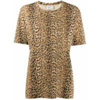 Saint Laurent leopard print T-shirt - Neutro