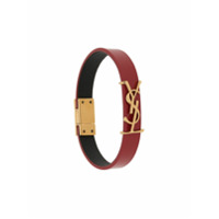 Saint Laurent logo-plaque bracelet - Vermelho