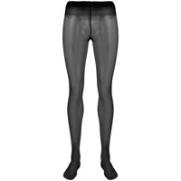 Saint Laurent Meia-calça com aplicações - Preto