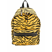 Saint Laurent Mochila YSL City com animal print - Amarelo