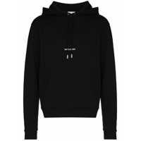 Saint Laurent Moletom com capuz e estampa de logo - Preto