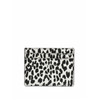 Saint Laurent Porta-cartões com estampa de leopardo - Preto