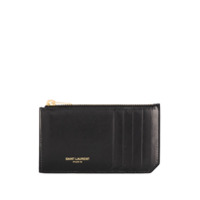 Saint Laurent Porta-cartões com zíper - Preto