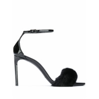 Saint Laurent Sandália com alça no tornozelo - Preto