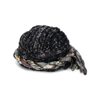 Saint Laurent sequin-embellished braided hat - Preto
