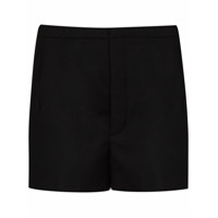 Saint Laurent Short de alfaiataria com pregas - Preto