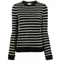 Saint Laurent Suéter com listras horizontais - Preto