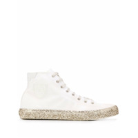 Saint Laurent Tênis Alta com solado furta-cor - Branco