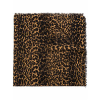 Saint Laurent Xala com estampa de leopardo - Preto