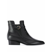 Salvatore Ferragamo Ankle boot com logo Gancini e salto de 40mm - Preto