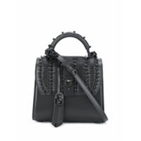 Salvatore Ferragamo Bolsa de mão Boxyz com recorte trançado - Preto