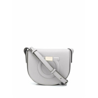 Salvatore Ferragamo Bolsa transversal com logo Anerise gravado - Cinza