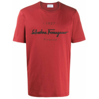 Salvatore Ferragamo Camiseta com logo gravado - Vermelho