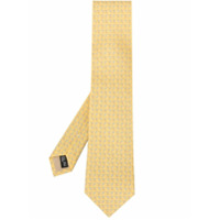 Salvatore Ferragamo dolphin tail and bird print tie - Amarelo