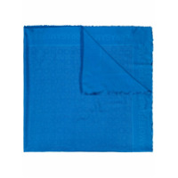Salvatore Ferragamo Echarpe de lã e seda mistas - Azul