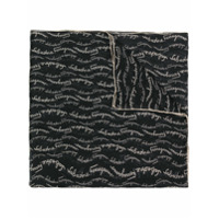 Salvatore Ferragamo Echarpe de seda com estampa de logo - Preto
