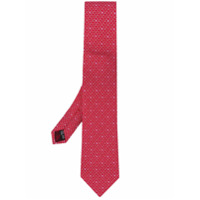 Salvatore Ferragamo Gravata com estampa de naipes - Vermelho