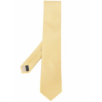 Salvatore Ferragamo Gravata de seda com estampa de pássaro - Amarelo