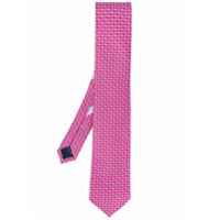 Salvatore Ferragamo Gravata de seda com estampa - Rosa