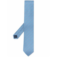 Salvatore Ferragamo Gravata Gancini com estampa - Azul