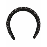 Salvatore Ferragamo Headband com aplicação de strass - Preto